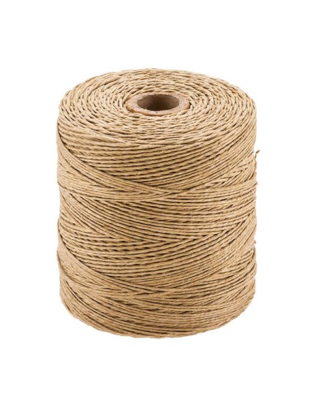 Bobine de corde à colis Dohe - 300 mètres de lin naturel - 4 brins et 400 g - Corde spéciale colis