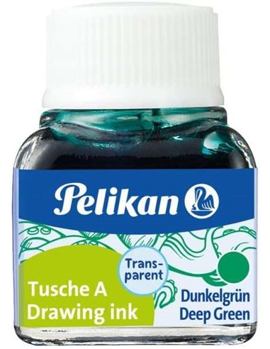 Encre de Chine Pelikan 523 10 ml N° 7 - Flacon de 10 ml - Idéale pour le dessin et la calligraphie - Résistante à l'eau et sécha