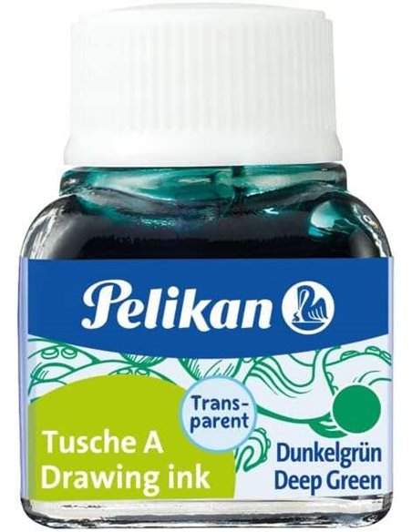 Encre de Chine Pelikan 523 10 ml N° 7 - Flacon de 10 ml - Idéale pour le dessin et la calligraphie - Résistante à l'eau et sécha