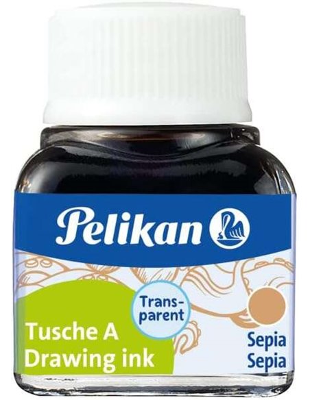 Encre de Chine Pelikan 523 10 ml N° 15 - 10 ml - Encre de haute qualité - Idéale pour le dessin et la calligraphie - Couleur sép