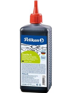 Encre de Chine Pelikan 523 - 1 litre - Idéale pour le dessin et la calligraphie - Résistante à l'eau - Séchage rapide - Noire