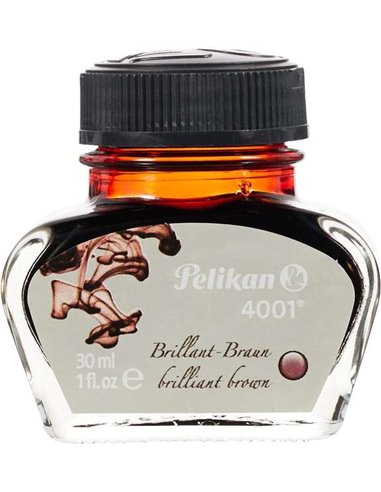 Encre Pelikan 4001 n° 78 - Flacon de 30 ml - Encrier de 30 ml - Assure le parfait fonctionnement du stylo plume - Couleur marron