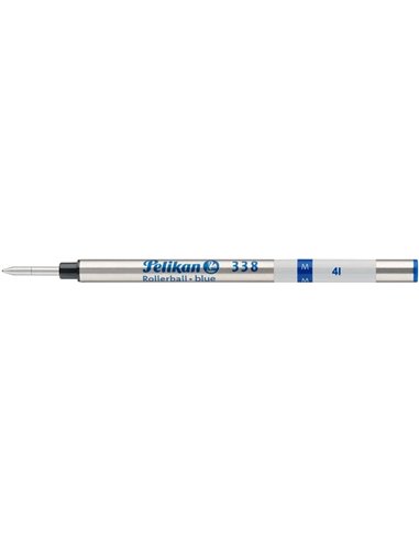 Recharge pour roller Pelikan 338 M - Universelle - pour stylo bille 338 - Facile à changer - Bleu