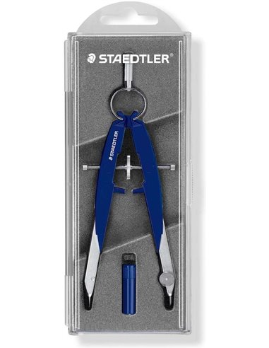 Compas de précision Staedtler Mars 556 00 - Diamètre maximal 225 mm - Broche centrale
