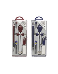 Compas micrométrique Bismark avec porte-mine - Comprend un porte-mine de 0,5 avec tube de mine - Présenté dans un étui en plasti