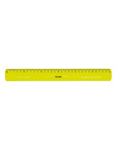 Règle Milan flexible et résistante - Longueur 30 cm - Couleur jaune translucide