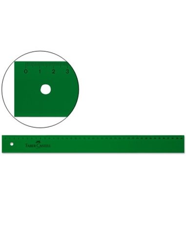 Règle technique droite Faber-Castell 40 cm - Vert transparent