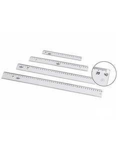 Règle Faibo 40 cm pour étudiants diplômés - Biseautée et bordée pour encre - Transparente