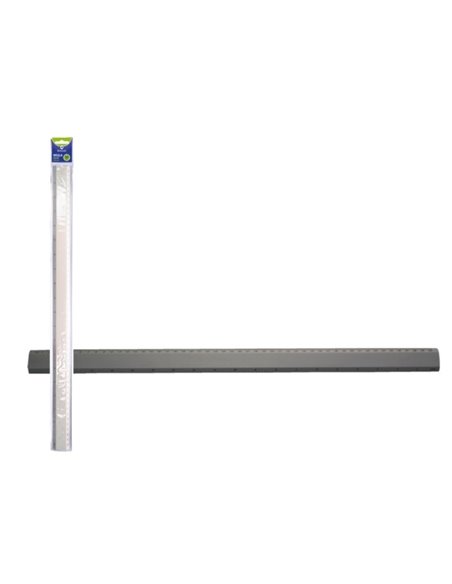 Règle millimétrique Bismark 50 cm - En aluminium - Avec biseau pour les lignes d'encre - Couleur aluminium