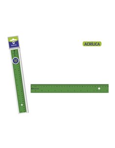 Règle acrylique Bismark 30 cm - Haute qualité - Étui zippé - Vert