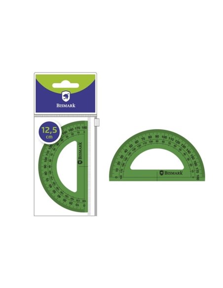 Rapporteur acrylique Bismark 12,5 cm - Haute qualité - Étui zippé - Vert