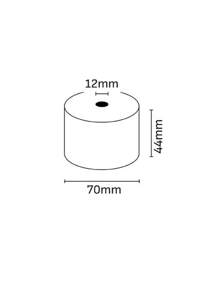 Rouleau de papier thermique Oqonos 44 x 70 x 12 mm, sans BPA, FSC