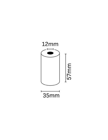 Rouleau de papier thermique Oqonos 57 x 35 x 12 mm, sans BPA, FSC
