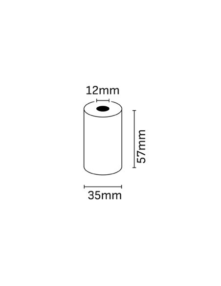 Rouleau de papier thermique Oqonos 57 x 35 x 12 mm, sans BPA, FSC
