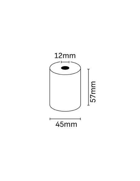 Rouleau de papier thermique Oqonos 57 x 45 x 12 mm, sans BPA, FSC