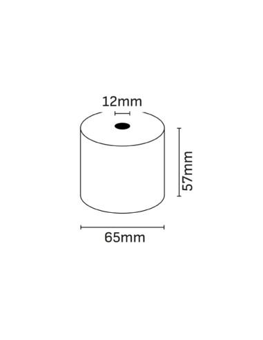 Rouleau de papier thermique Oqonos 57 x 65 x 12 mm, sans BPA, FSC
