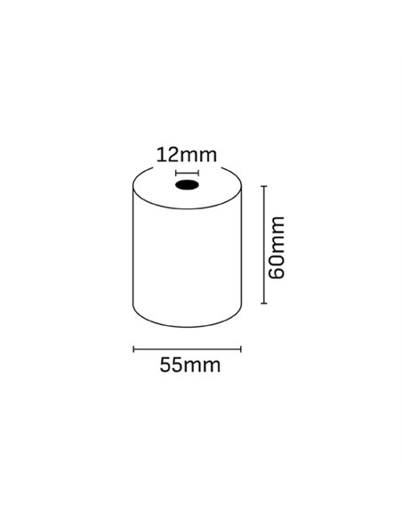 Rouleau de papier thermique Oqonos 60 x 55 x 12 mm, sans BPA, FSC