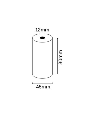 Rouleau de papier thermique Oqonos 80 x 45 x 12 mm, sans BPA, FSC