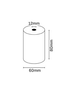 Rouleau de papier thermique Oqonos 80 x 65 x 12 mm, sans BPA, FSC