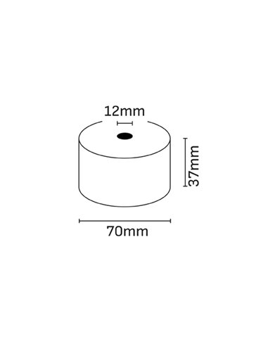 Rouleau de papier thermique Oqonos 37 x 70 x 12 mm, sans BPA, FSC