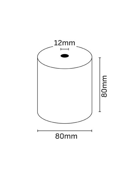 Rouleau de papier thermique Oqonos 80 x 80 x 12 mm, sans BPA, FSC, 74,2 mètres, 55 grammes