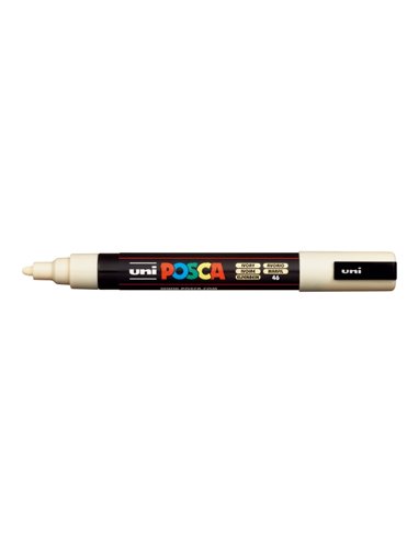 Marqueur peinture Posca PC-5M - Pointe polyester 1,8-2,5 mm - Encre à base d'eau - Résistant à la lumière - Non permanent - Ivoi
