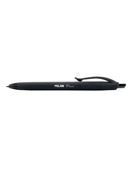 Stylo à bille rétractable Milan P1 Touch - Pointe ronde de 1 mm - Encre à l'huile - Écriture fluide - Portée d'écriture de 1 200