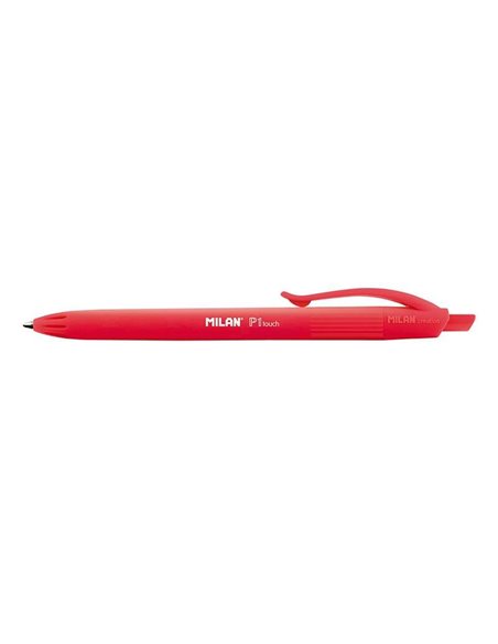 Stylo à bille rétractable Milan P1 Touch - Pointe ronde de 1 mm - Encre à l'huile - Écriture fluide - Portée d'écriture de 1 200