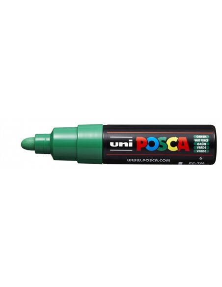 Marqueur peinture à l'eau Posca PC-7M - Pointe ogive 4,5-5,5 mm - Encre pigmentée - Résistant à la lumière - Vert