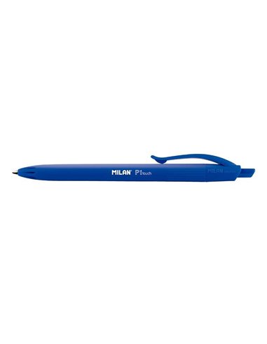 Stylo à bille rétractable Milan P1 Touch - Pointe ronde de 1 mm - Encre à base d'huile - Écriture fluide - Portée d'écriture de 