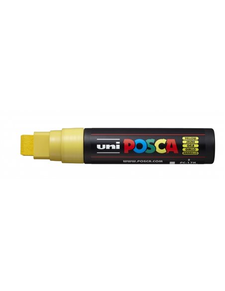 Marqueur peinture Posca PC-17K - Pointe biseautée en polyester 15 mm - Largeur de trait extra large - Encre à base d'eau - Résis