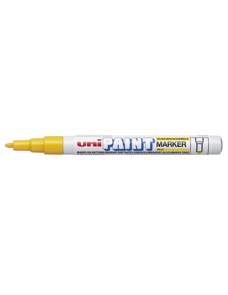Marqueur peinture Uni-ball PX-21 - Pointe ogive acrylique 0,8-1,2 mm - Permanent sur toutes surfaces - Résistant à la lumière et