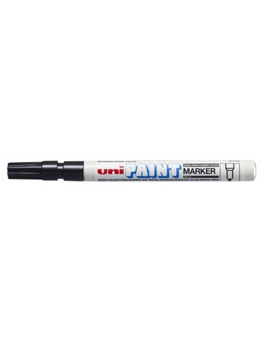 Marqueur peinture Uni-ball PX-21 - Pointe ogive acrylique 0,8-1,2 mm - Permanent sur toutes surfaces - Résistant à la lumière et