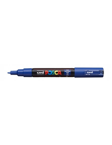 Marqueur peinture Posca PC-1M - Pointe conique en polyester 0,7 mm - Encre à base d'eau - Résistant à la lumière - Bleu