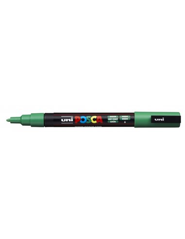 Marqueur peinture Posca PC-3M - Pointe conique en polyester 0,9-1,3 mm - Encre à base d'eau - Résistant à la lumière - Vert