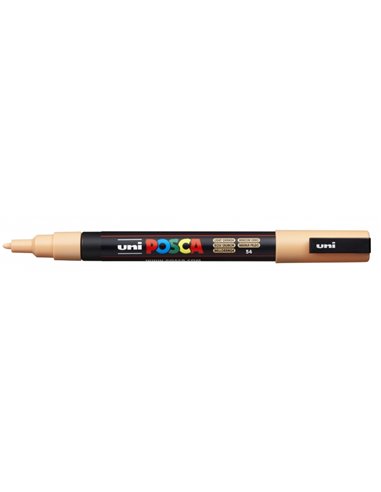 Marqueur peinture Posca PC-3M - Pointe conique en polyester 0,9-1,3 mm - Encre à base d'eau - Résistant à la lumière - Orange cl