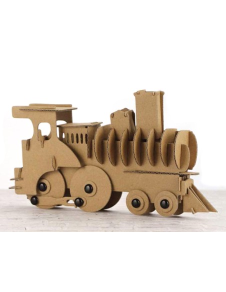 Maquette train graine creative carton a assembler   decorer personnaliser         190x110x40mm