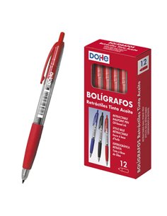 Stylos à encre rétractable Dohe à base d'huile - Stylo à bille en métal 1 mm - Ligne 0,4 mm - Corps transparent