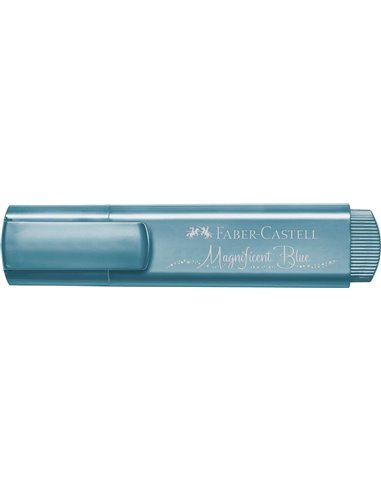 Marqueur fluorescent métallisé Faber-Castell Textliner 46 - Pointe biseautée - Taille de trait de 1 à 5 mm - Encre à base d'eau 