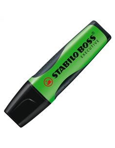 Surligneur fluorescent Stabilo Boss Executive - Zone de préhension - Taille de trait 2-5 mm - Rechargeable - Encre à base d'eau 
