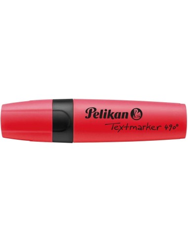 Marqueur de texte Pelikan 490 - À base d'eau - 3 largeurs de trait - Rouge fluorescent