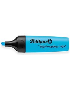 Marqueur de texte Pelikan 490 - À base d'eau - 3 largeurs de trait - Bleu fluorescent