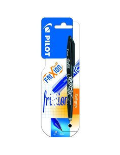 Stylo gel effaçable Pilot Frixion Ball - Pointe 0,7 mm - Trait 0,4 mm - Poignée ergonomique - Noir