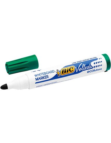 Marqueurs pour tableau blanc Bic Velleda 1701 ECOlutions - Pointe ronde - Course 1,5 mm - Encre à base d'alcool - Écologiques - 
