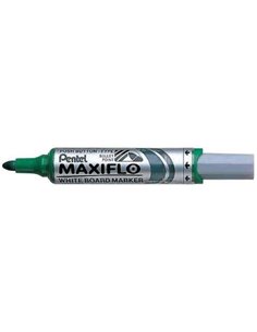 Marqueur pour tableau blanc Pentel Maxiflo - Débit d'encre réglable - Pointe ronde - Largeur de trait 2,5 mm - 50 % de matériaux