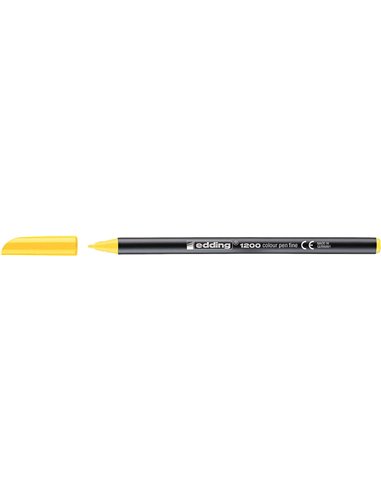 Marqueur Edding 1200 - Pointe ronde - Ligne 1 mm - Encre à base d'eau - Jaune