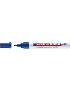 Marqueur permanent industriel Edding 8300 – Pointe ronde 1,5-3 mm – Encre résistante à l'usure, aux frottements et à la lumière 