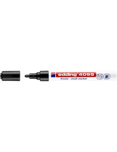 Marqueur à craie liquide Edding 4095 - Pointe ronde - Taille de trait 2-3 mm - Odeur neutre - Noir