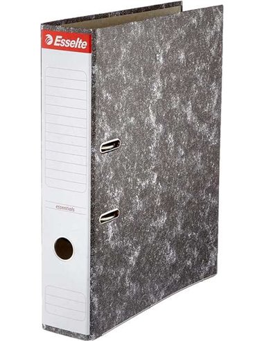 Classeur à levier Esselte, format Folio, dos 75 mm, capacité 500 feuilles, noir chiné