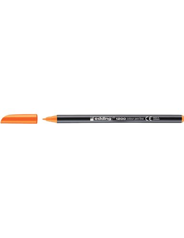 Marqueur Edding 1200 - Pointe ronde - Ligne 1 mm - Encre à base d'eau - Orange fluo